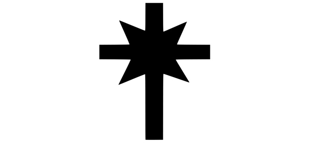 La croix à huit branches, symbole de l'Église de scientologie. © Wikimédia.