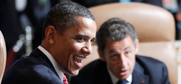 Barack Obama et et Nicolas Sarkozy lors d'un sommet du G8 à Huntsville, au Canada, en juin 2010. © REUTERS